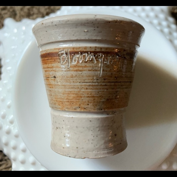 Miniature John Bloomquist Pottery Studios Vase – Handmade Stoneware - Picture 1 of 4